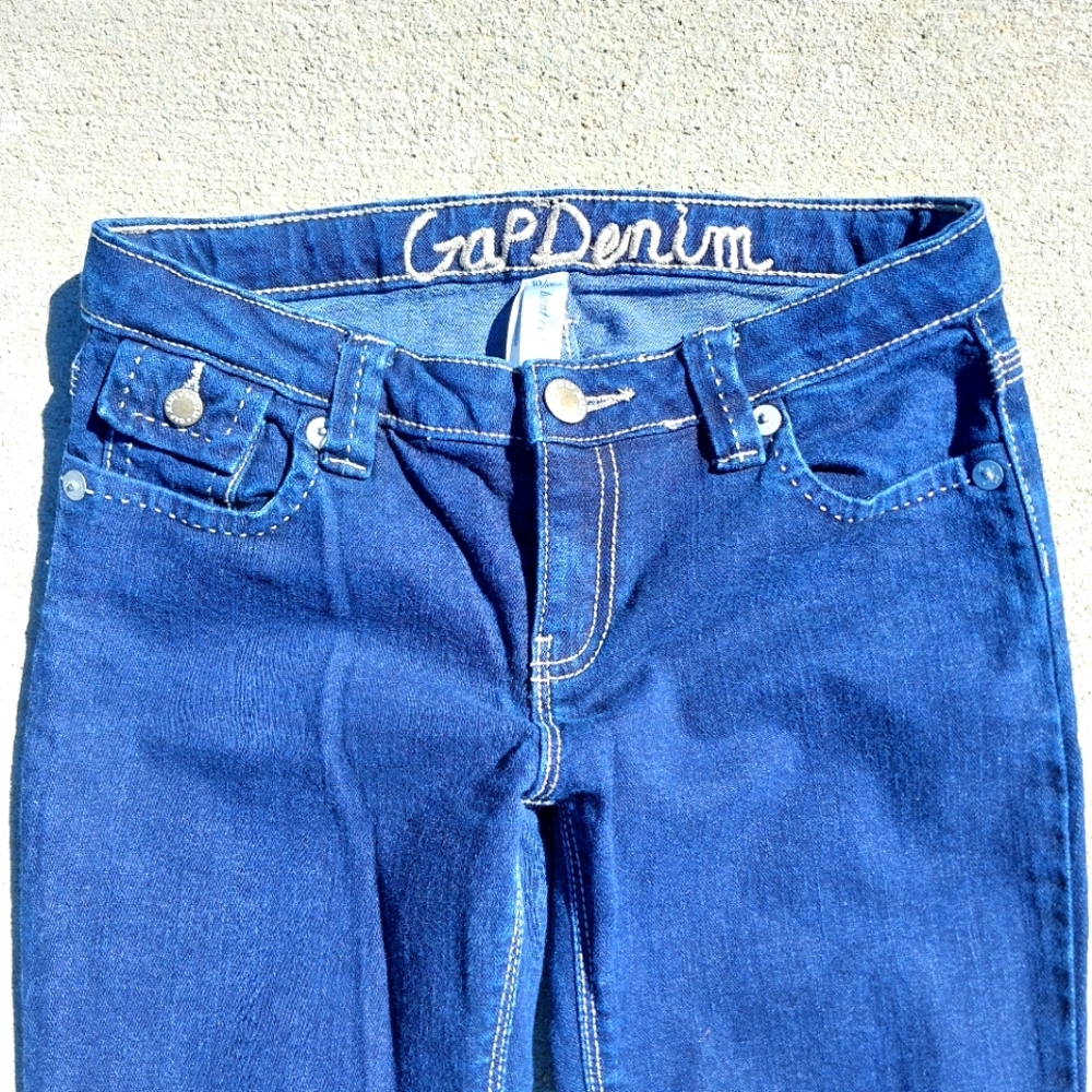 Gap Denim Girls Blue Jeans Bootcut Size 10 Plus - Picture 2 of 5